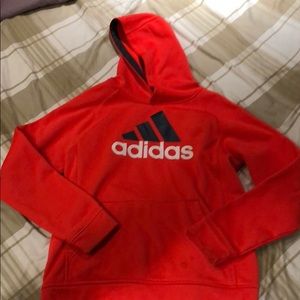 Adidas boys orange hoodie EUC-like new!!
